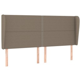 ZAGŁÓWEK USZAK TAUPE 183X23X118/128CM TKANINA