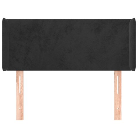 ZAGŁÓWEK USZAK CZARNY 103X16X78/88CM AKSAMIT