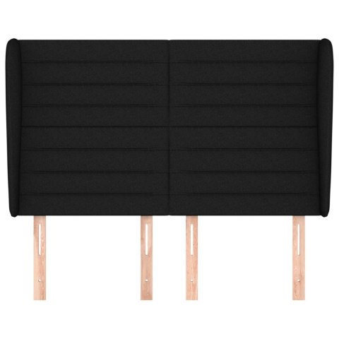 ZAGŁÓWEK USZAK CZARNY 147X23X118/128CM TKANINA