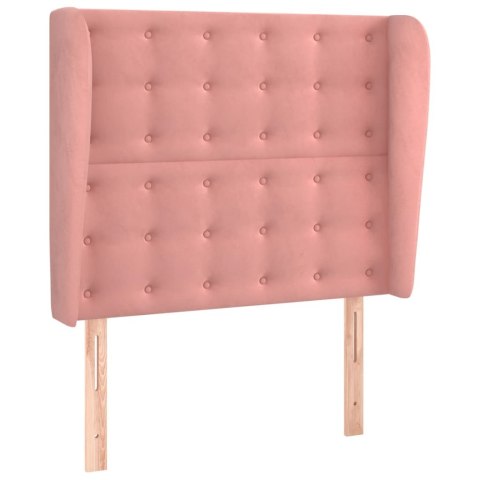 ZAGŁÓWEK USZAK RÓŻOWY 103X23X118/128CM AKSAMIT