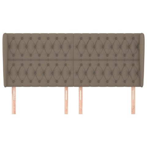VidaXL Zagłówek uszak, taupe, 183x23x118/128 cm, tkanina