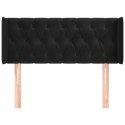 ZAGŁÓWEK USZAK CZARNY 103X16X78/88CM AKSAMIT