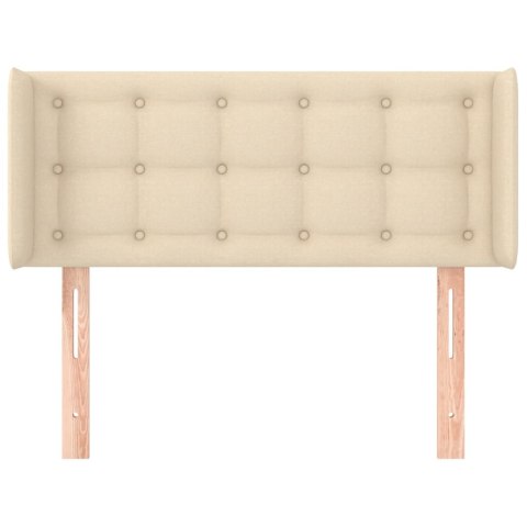 ZAGŁÓWEK USZAK KREMOWY 103X16X78/88CM TKANINA