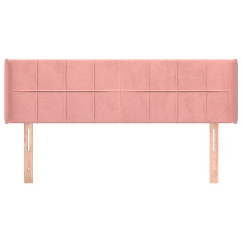 ZAGŁÓWEK USZAK RÓŻOWY 147X16X78/88CM AKSAMIT