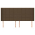 VidaXL Zagłówek uszak, ciemnobrązowy, 183x16x118/128 cm, tkanina