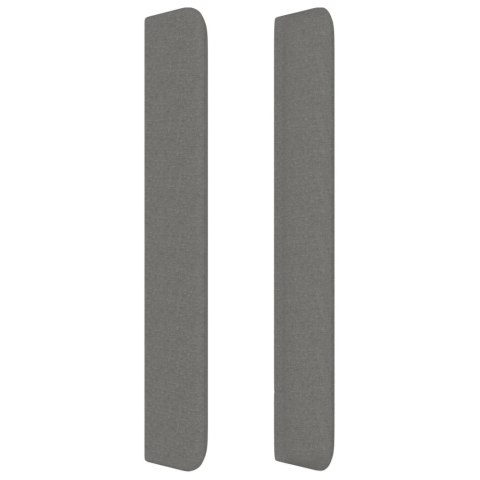 ZAGŁÓWEK USZAK CIEMNOSZARY 203X16X118/128CM TKANINA