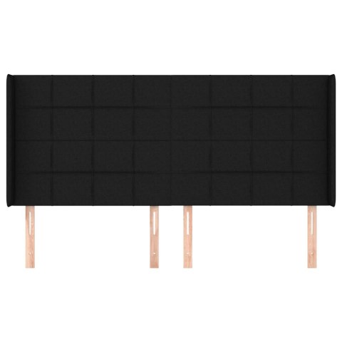 ZAGŁÓWEK USZAK CZARNY 163X16X118/128CM TKANINA