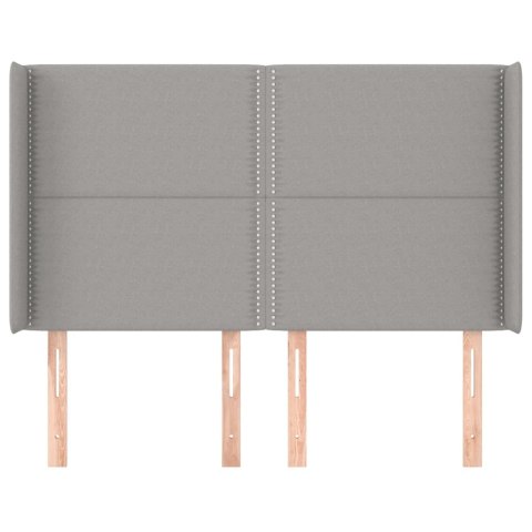 ZAGŁÓWEK USZAK JASNOSZARY 147X16X118/128CM TKANINA