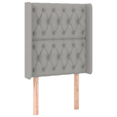 ZAGŁÓWEK USZAK JASNOSZARY 83X16X118/128CM TKANINA