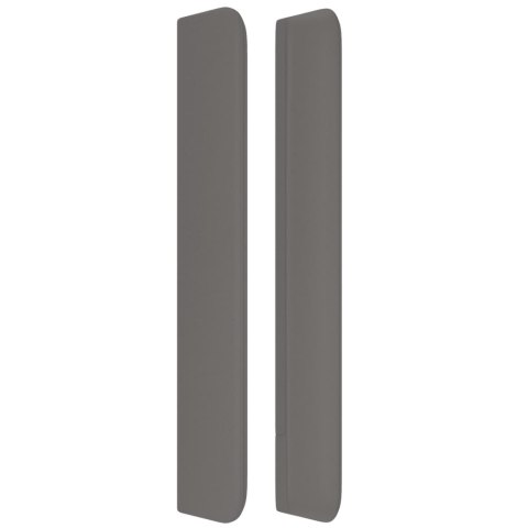 VidaXL Zagłówek uszak, szary, 203x16x118/128 cm, sztuczna skóra