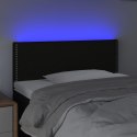 ZAGŁÓWEK DO ŁÓŻKA Z LED CZARNY 80X5X78/88CM TKANINA