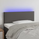 ZAGŁÓWEK DO ŁÓŻKA Z LED SZARY 80X5X78/88CM SZTUCZNA SKÓRA