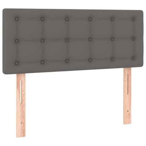 ZAGŁÓWEK DO ŁÓŻKA Z LED SZARY 90X5X78/88CM SZTUCZNA SKÓRA