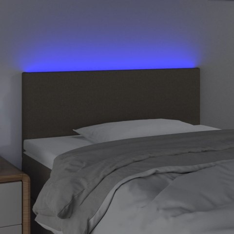 ZAGŁÓWEK DO ŁÓŻKA Z LED TAUPE 100X5X78/88CM TKANINA
