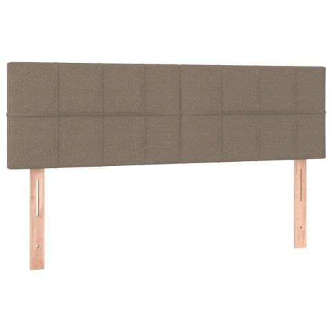 ZAGŁÓWEK DO ŁÓŻKA Z LED TAUPE 144X5X78/88CM TKANINA