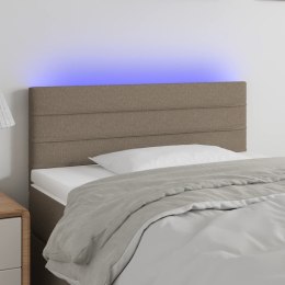 ZAGŁÓWEK DO ŁÓŻKA Z LED TAUPE 80X5X78/88CM TKANINA