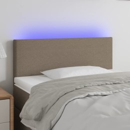 ZAGŁÓWEK DO ŁÓŻKA Z LED TAUPE 90X5X78/88CM TKANINA