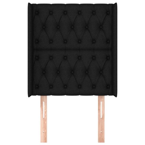 ZAGŁÓWEK USZAK CZARNY 83X16X118/128CM TKANINA