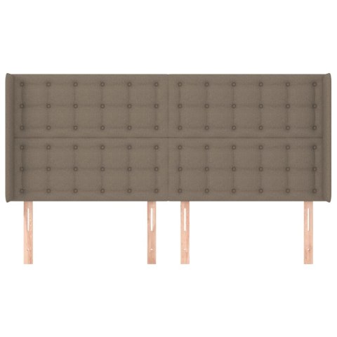 VidaXL Zagłówek uszak, kolor taupe, 163x16x118/128 cm, tkanina