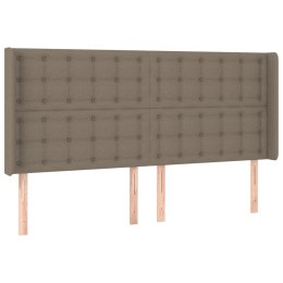 ZAGŁÓWEK USZAK TAUPE 183X16X118/128CM TKANINA