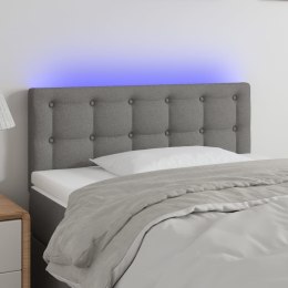 ZAGŁÓWEK DO ŁÓŻKA Z LED CIEMNOSZARY 100X5X78/88CM TKANINA