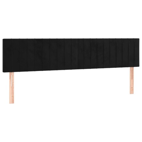 ZAGŁÓWEK DO ŁÓŻKA Z LED CZARNY 160X5X78/88CM AKSAMIT