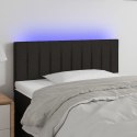 ZAGŁÓWEK DO ŁÓŻKA Z LED CZARNY 90X5X78/88CM TKANINA