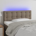 ZAGŁÓWEK DO ŁÓŻKA Z LED TAUPE 100X5X78/88CM TKANINA