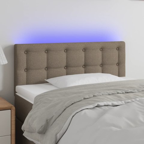 ZAGŁÓWEK DO ŁÓŻKA Z LED TAUPE 100X5X78/88CM TKANINA
