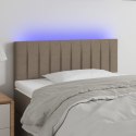 ZAGŁÓWEK DO ŁÓŻKA Z LED TAUPE 90X5X78/88CM TKANINA