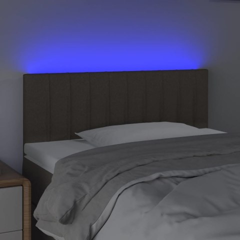 ZAGŁÓWEK DO ŁÓŻKA Z LED TAUPE 90X5X78/88CM TKANINA