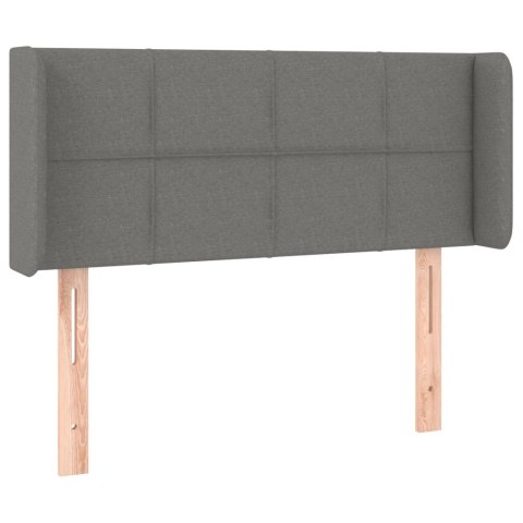 ZAGŁÓWEK DO ŁÓŻKA Z LED CIEMNOSZARY 83X16X78/88CM TKANINA