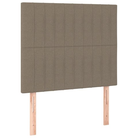 ZAGŁÓWEK DO ŁÓŻKA Z LED TAUPE 90X5X118/128CM TKANINA