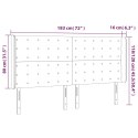 ZAGŁÓWEK DO ŁÓŻKA Z LED JASNOSZARY 183X16X118/128CM TKANINA