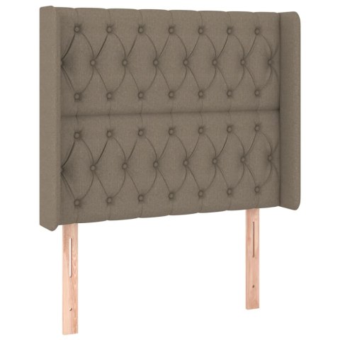 ZAGŁÓWEK DO ŁÓŻKA Z LED TAUPE 103X16X118/128CM TKANINA