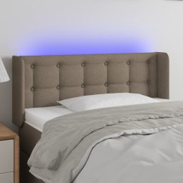 ZAGŁÓWEK DO ŁÓŻKA Z LED TAUPE 103X16X78/88CM TKANINA