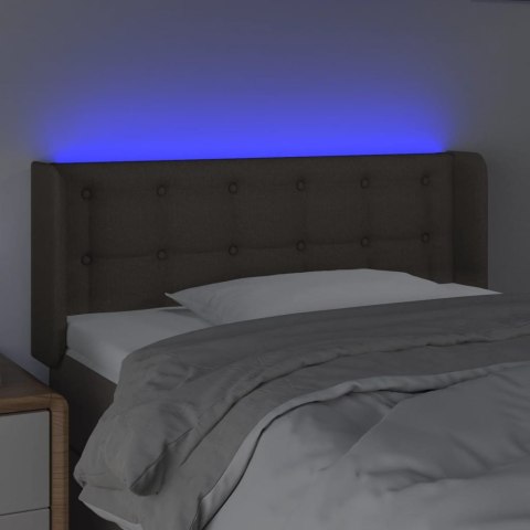 ZAGŁÓWEK DO ŁÓŻKA Z LED TAUPE 103X16X78/88CM TKANINA