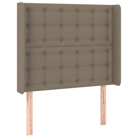 ZAGŁÓWEK DO ŁÓŻKA Z LED TAUPE 93X16X118/128CM TKANINA