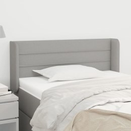 ZAGŁÓWEK USZAK JASNOSZARY 103X16X78/88CM TKANINA