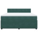 ŁÓŻKO KONTYNENTALNE Z MATERACEM CIEMNOZIELONE 180X200CM