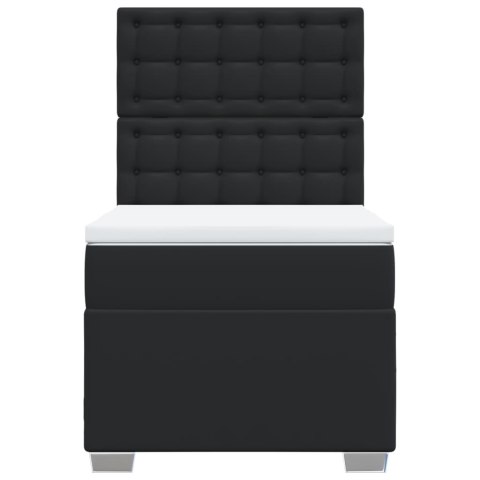 ŁÓŻKO KONTYNENTALNE Z MATERACEM POJEDYNCZE SZTUCZNA SKÓRA