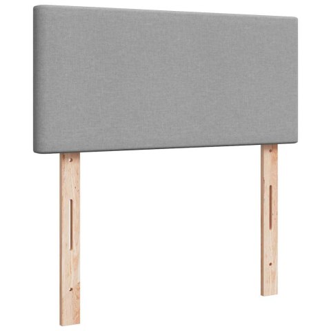 ŁÓŻKO OTOMANA Z MATERACEM JASNOSZARE 100X200CM TKANINA