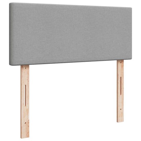 ŁÓŻKO OTOMANA Z MATERACEM JASNOSZARE 120X200CM TKANINA