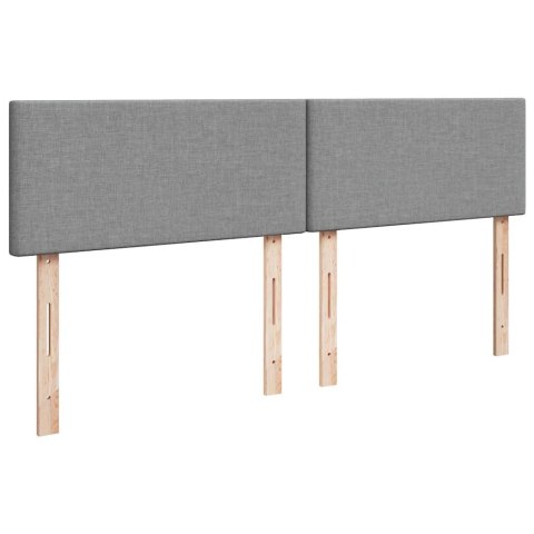 ŁÓŻKO OTOMANA Z MATERACEM JASNOSZARE 160X200CM TKANINA