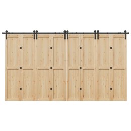 SYSTEM DO MONTAŻU DRZWI PRZESUWNYCH 400CM STAL CZARNY