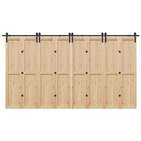 SYSTEM DO MONTAŻU DRZWI PRZESUWNYCH 400CM STAL CZARNY