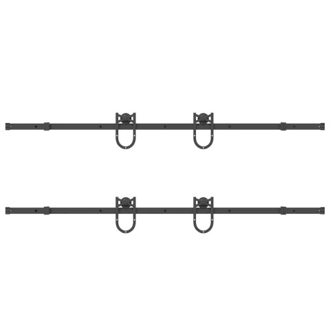 SYSTEM DO MONTAŻU DRZWI PRZESUWNYCH 400CM STAL CZARNY