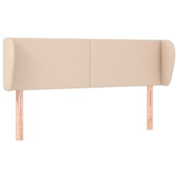 VidaXL Zagłówek uszak, cappuccino, 147x23x78/88 cm, sztuczna skóra