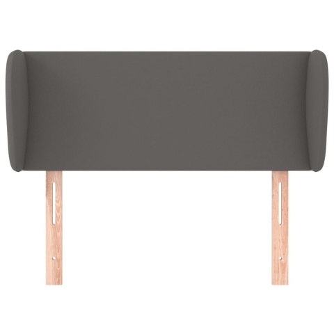 ZAGŁÓWEK USZAK SZARY 103X23X78/88CM SZTUCZNA SKÓRA