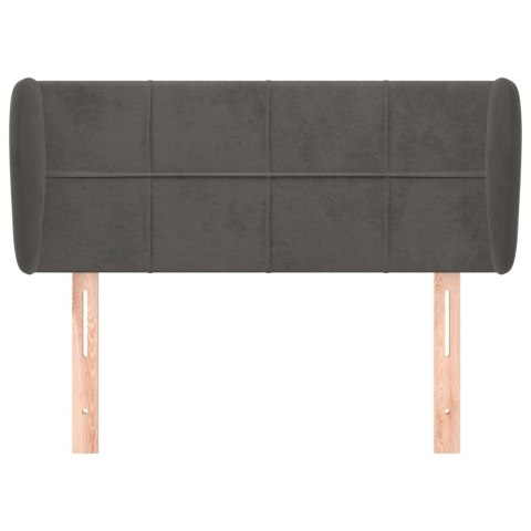 ZAGŁÓWEK USZAK CIEMNOSZARY 83X23X78/88CM AKSAMITNY